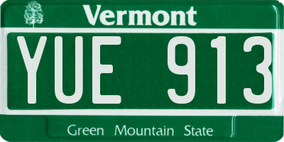 VT license plate YUE913