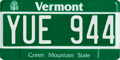 VT license plate YUE944