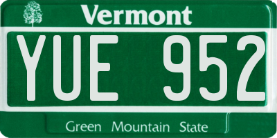 VT license plate YUE952