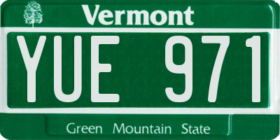 VT license plate YUE971
