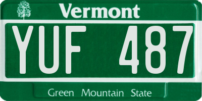 VT license plate YUF487