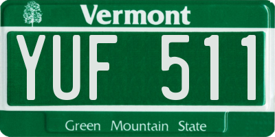 VT license plate YUF511