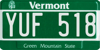 VT license plate YUF518