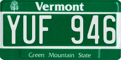 VT license plate YUF946