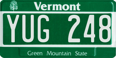 VT license plate YUG248