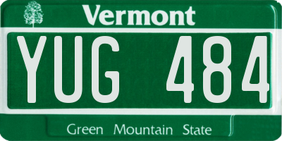 VT license plate YUG484