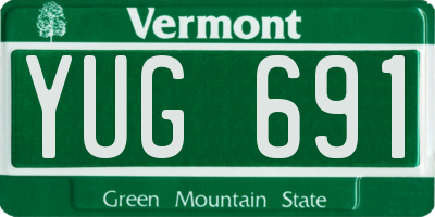 VT license plate YUG691