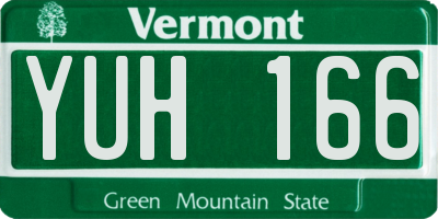 VT license plate YUH166
