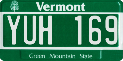 VT license plate YUH169