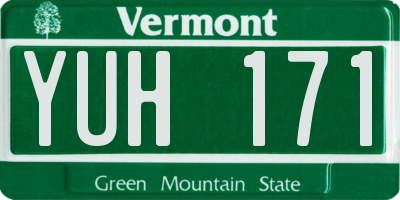 VT license plate YUH171