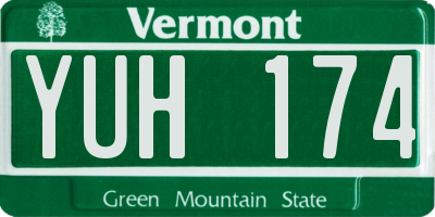 VT license plate YUH174