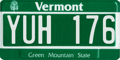 VT license plate YUH176
