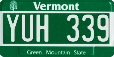 VT license plate YUH339