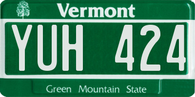 VT license plate YUH424