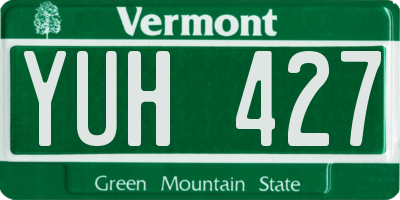 VT license plate YUH427