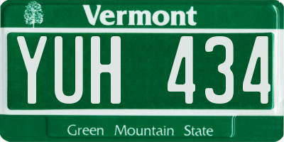 VT license plate YUH434