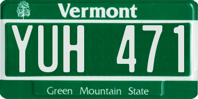 VT license plate YUH471