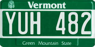 VT license plate YUH482