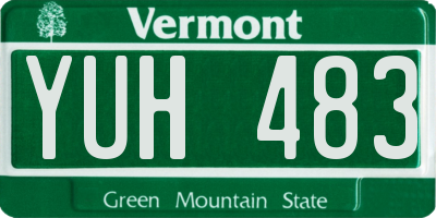 VT license plate YUH483