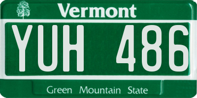 VT license plate YUH486