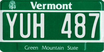 VT license plate YUH487