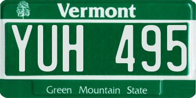 VT license plate YUH495