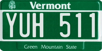 VT license plate YUH511