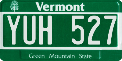 VT license plate YUH527