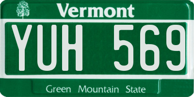 VT license plate YUH569