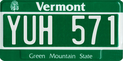 VT license plate YUH571