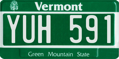 VT license plate YUH591