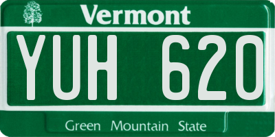 VT license plate YUH620