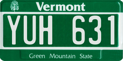 VT license plate YUH631