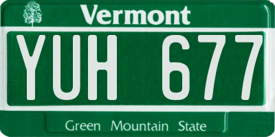 VT license plate YUH677