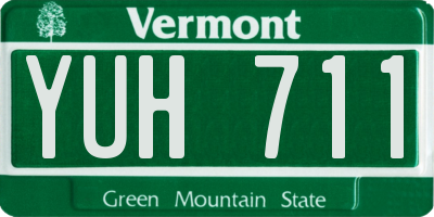 VT license plate YUH711