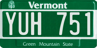 VT license plate YUH751