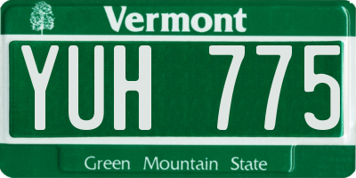 VT license plate YUH775