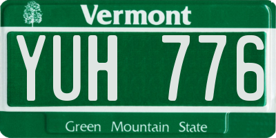 VT license plate YUH776