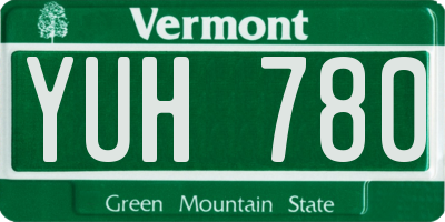 VT license plate YUH780