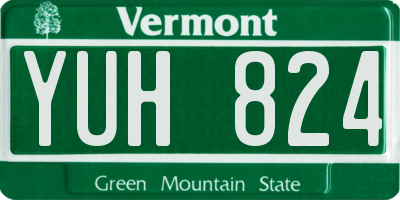 VT license plate YUH824