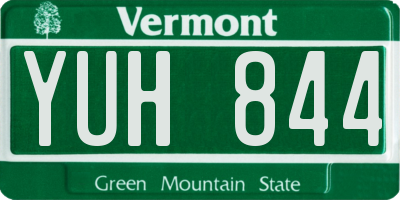 VT license plate YUH844