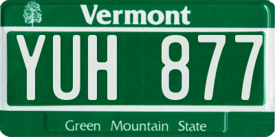 VT license plate YUH877