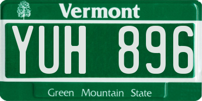 VT license plate YUH896
