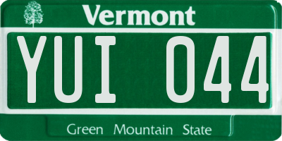 VT license plate YUI044