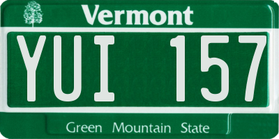 VT license plate YUI157