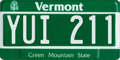 VT license plate YUI211