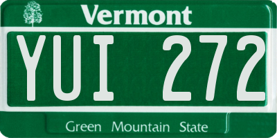 VT license plate YUI272