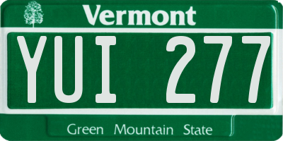 VT license plate YUI277