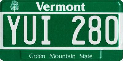 VT license plate YUI280