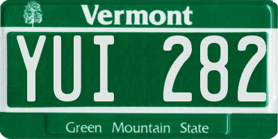VT license plate YUI282